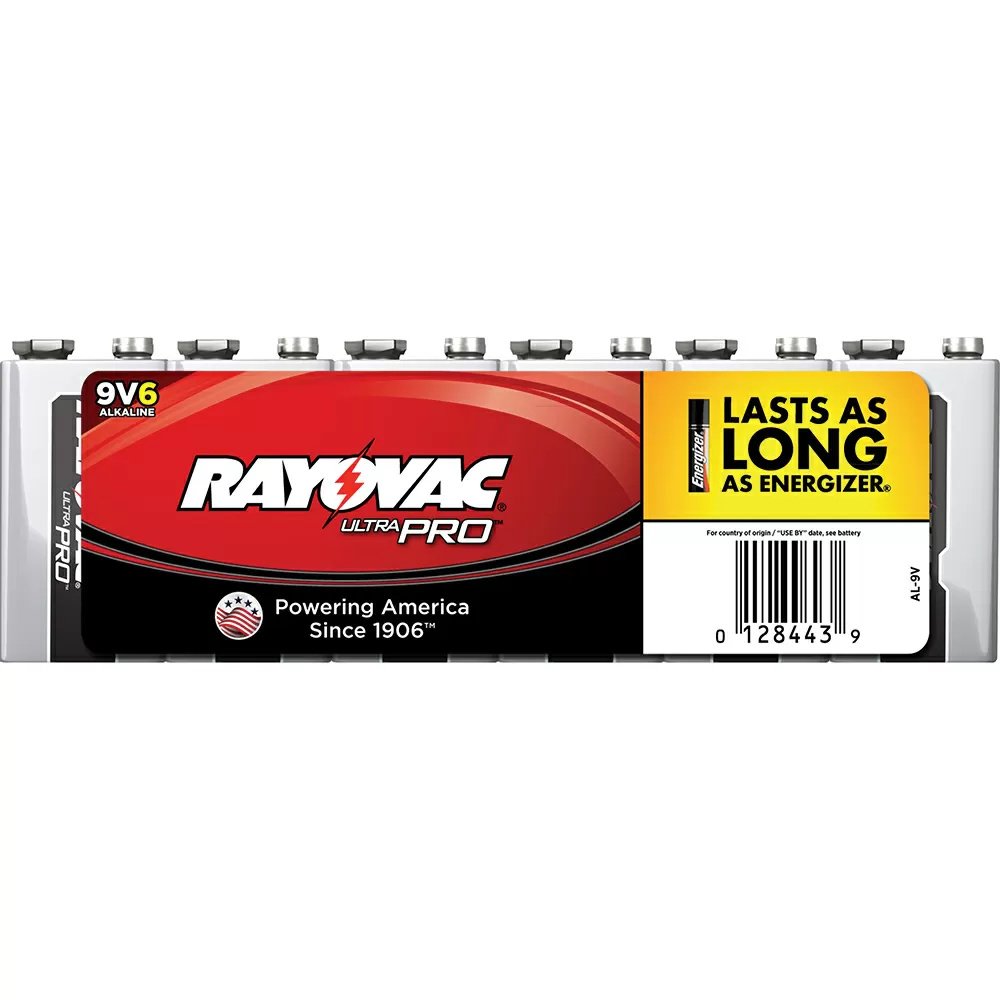 Rayovac® Ultra Pro™ 9-Volt Batteries - 6 Pack