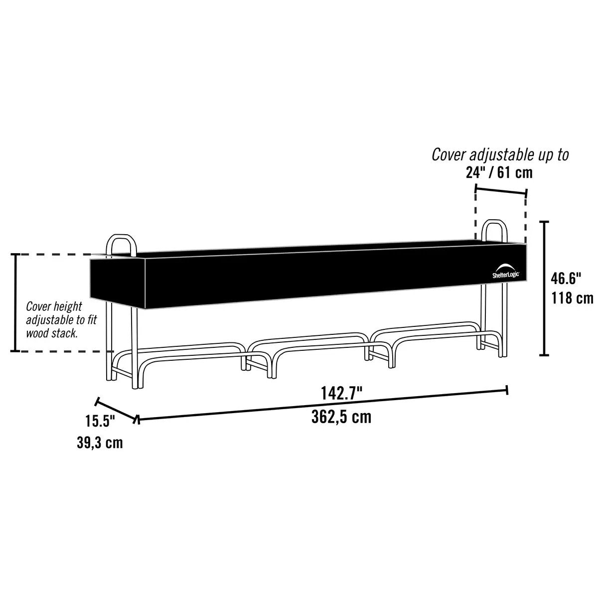 ShelterLogic® Heavy-Duty Firewood Rack