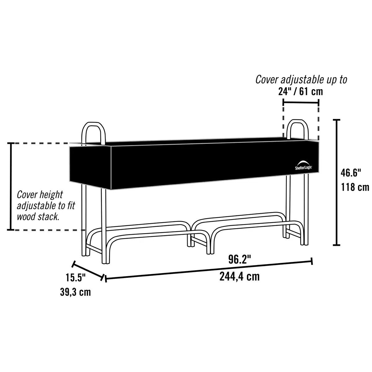 ShelterLogic® Heavy-Duty Firewood Rack