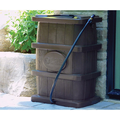 FCMP Outdoor Wood Grain Rain Barrel - 45 Gal.