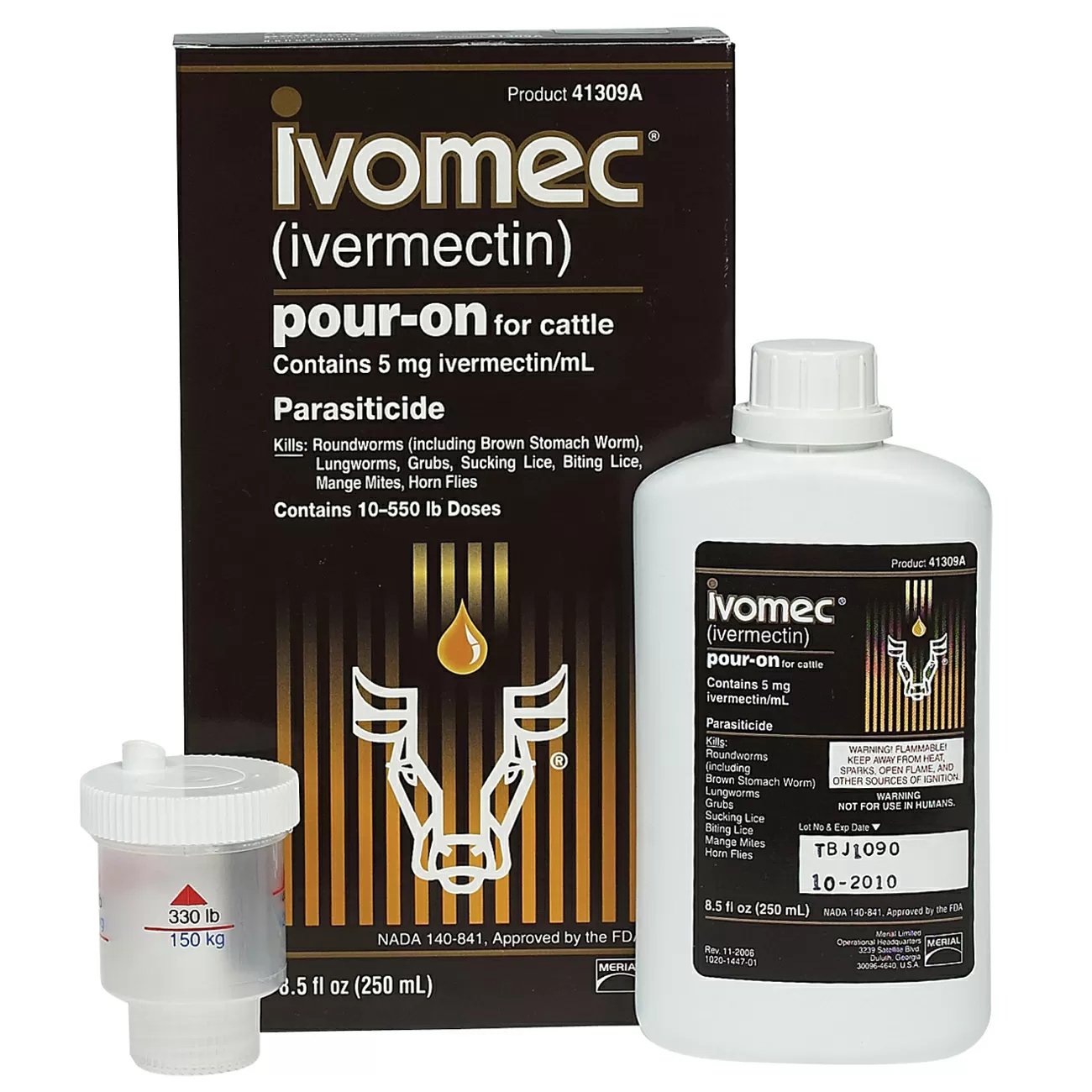 Ivomec® Pour-On for Cattle (Merial) - 250 mL