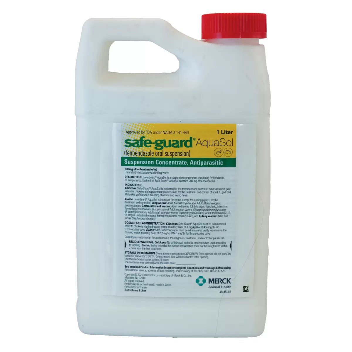 Safe-Guard Aquasol Dual Label for Swine & Poultry