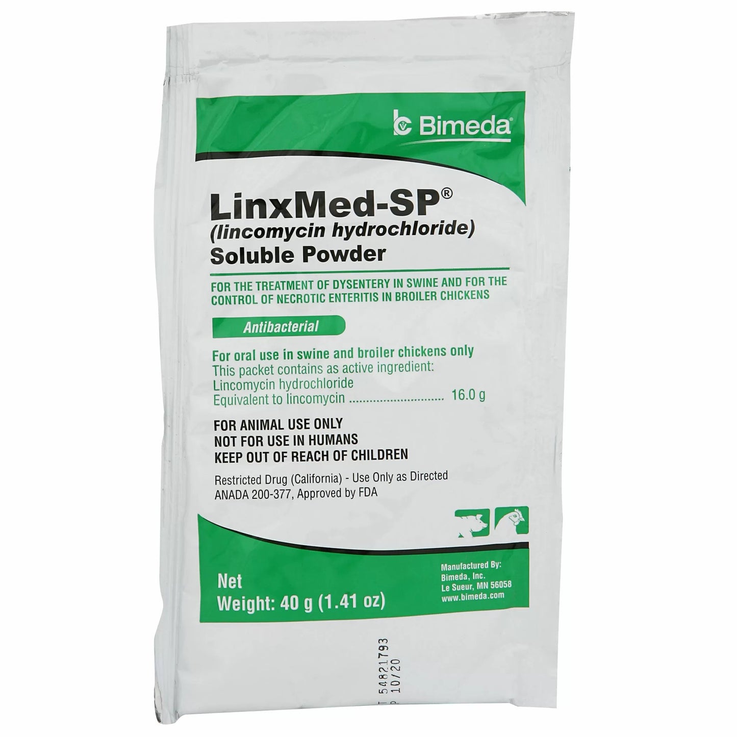 (R/x) Lincomycin (LinxMed-SP®) Soluble Powder (Bimeda®) - 40 g