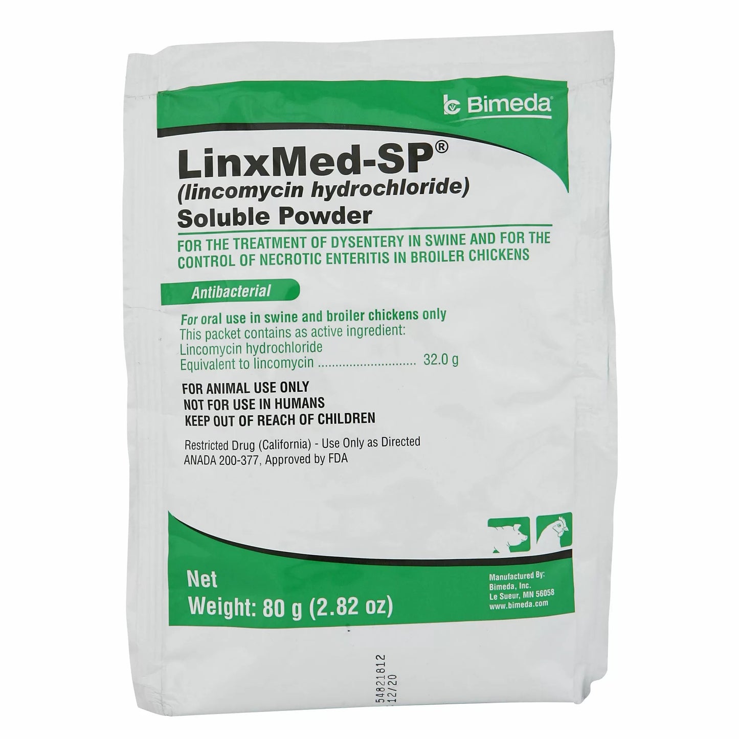 (R/x) Lincomycin (LinxMed-SP®) Soluble Powder (Bimeda®) - 80 g