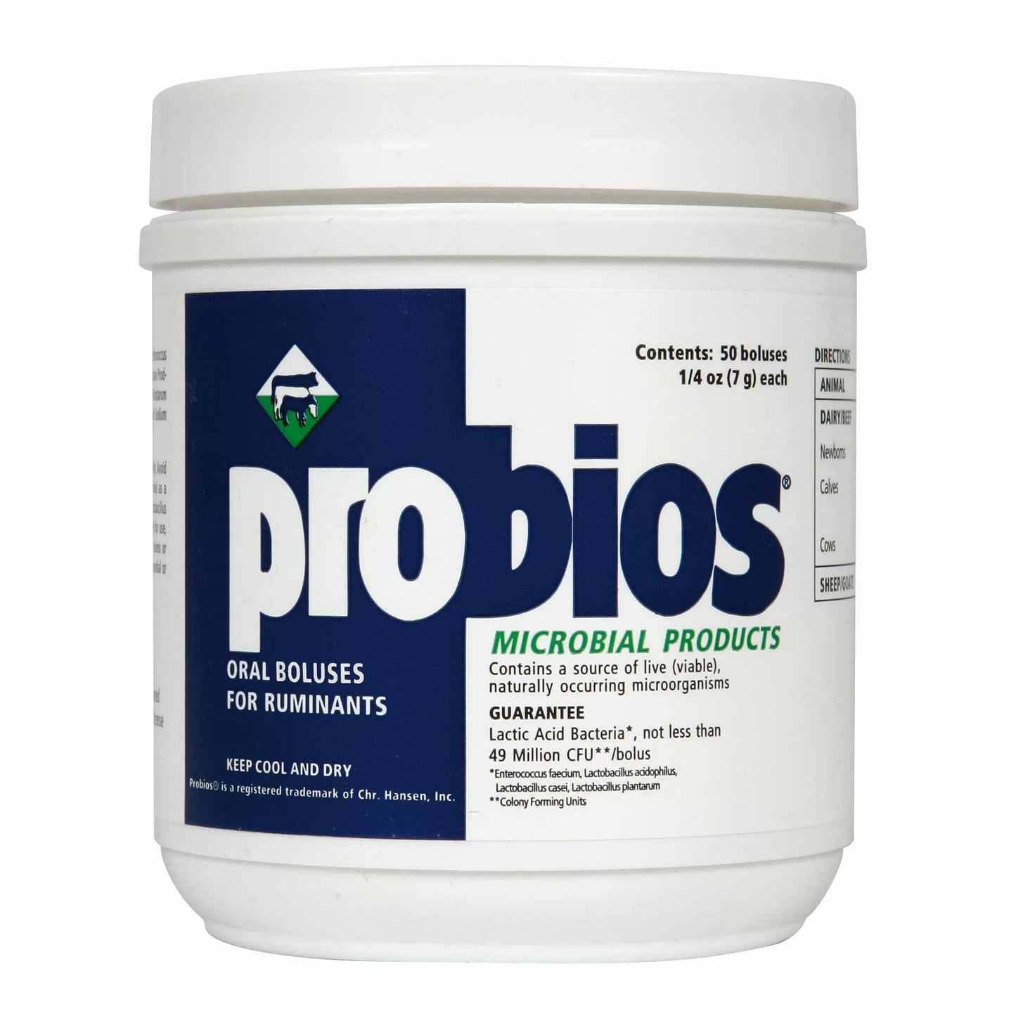 Probios® Oral Bolus For Ruminants (Vets Plus/Chr. Hansen) - 50 x 1/4 oz.