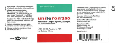 Uniferon® 200 (Iron Dextran) - 200 mg/mL