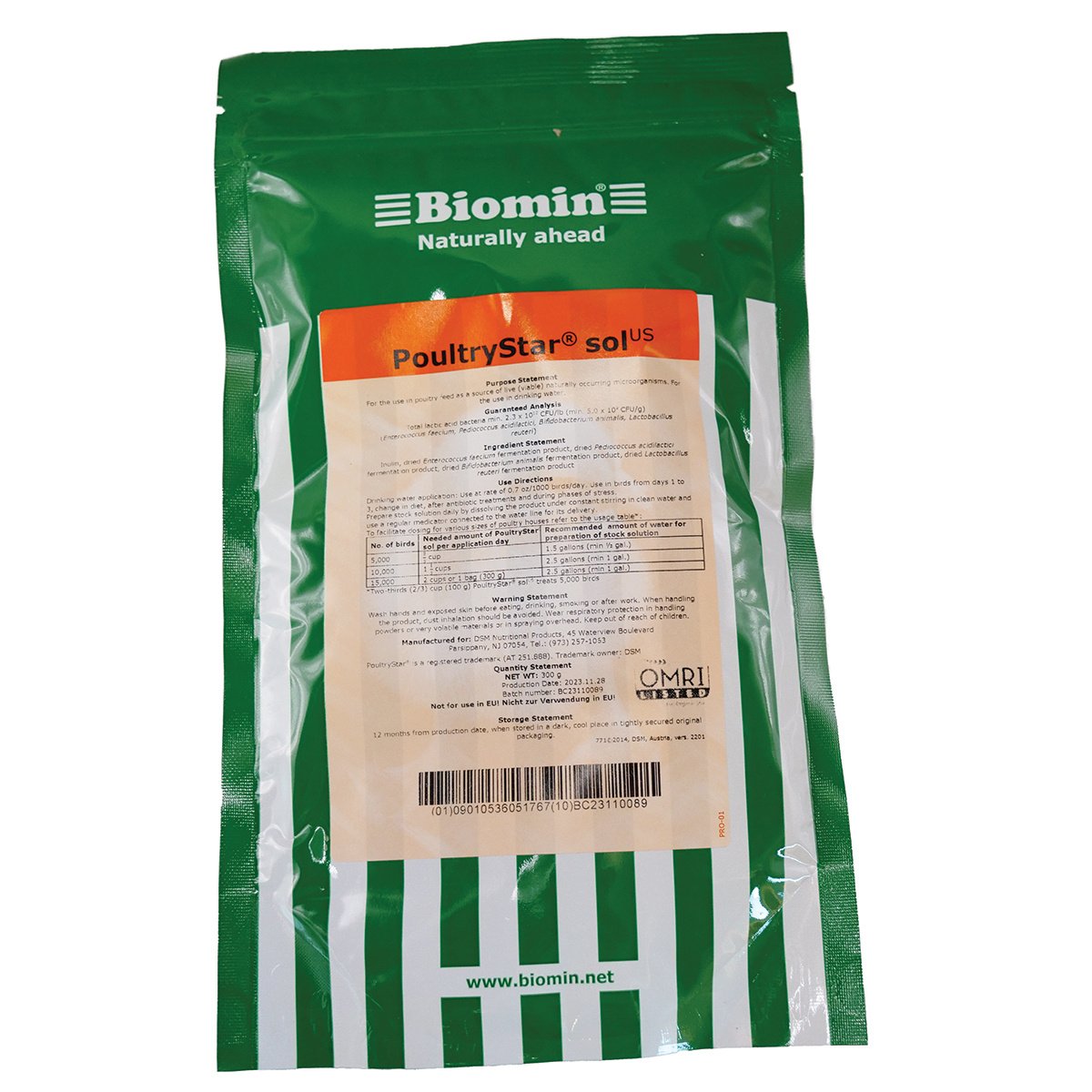 PoultryStar sol Synbiotic Additive - 300G Bag