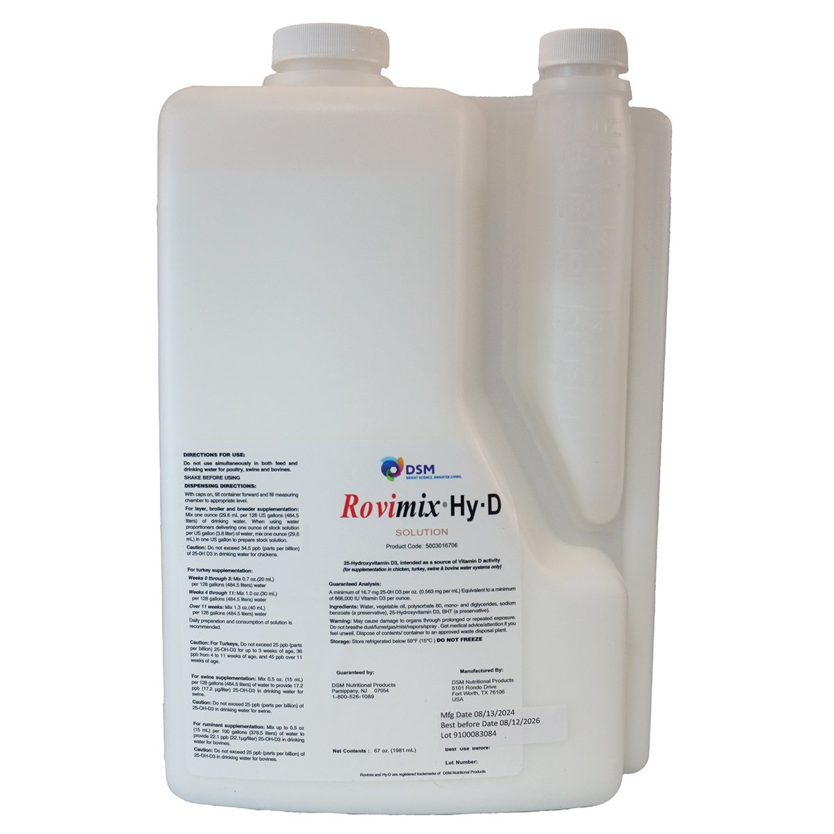 DSM Rovimix Hy-D Solution - 67 oz Bottle