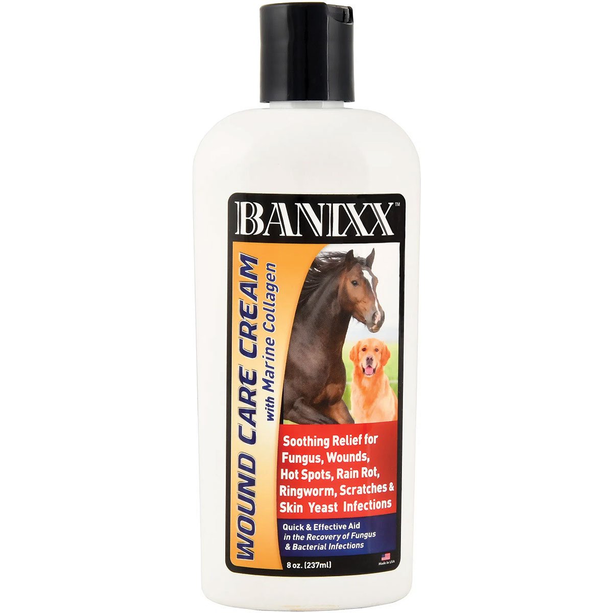 BANIXX™ Wound Car Cream with Marine Collagen, 8 Ounce Bottle