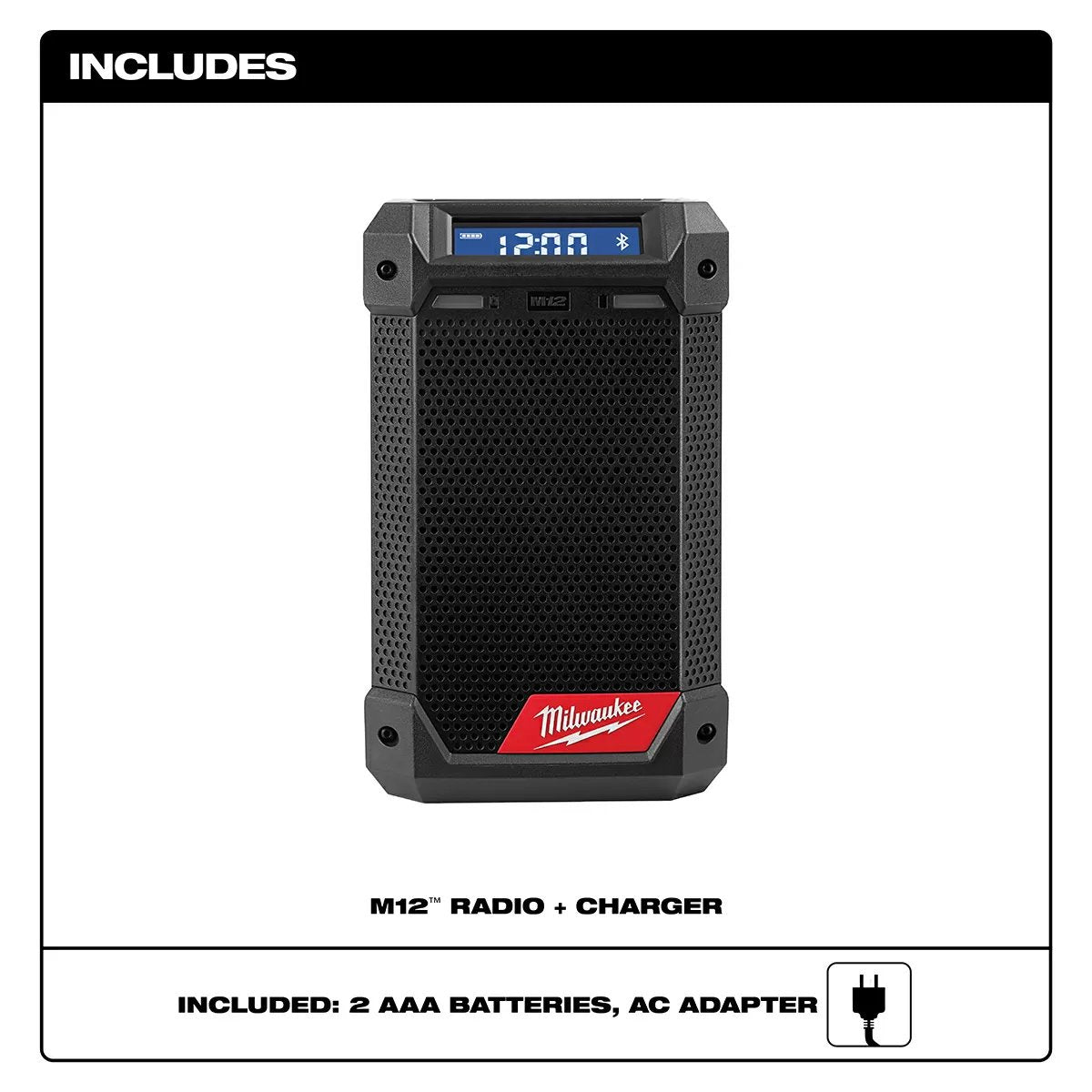 Milwaukee® Tool M12™ Radio + Charger