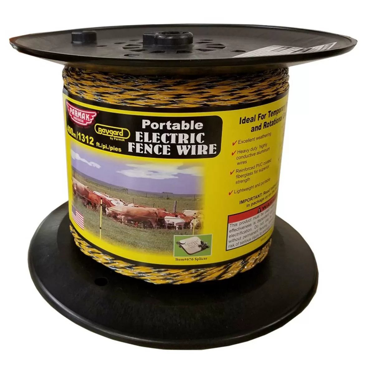 Parmak Heavy Duty Polywire Wire Reel - 1312'