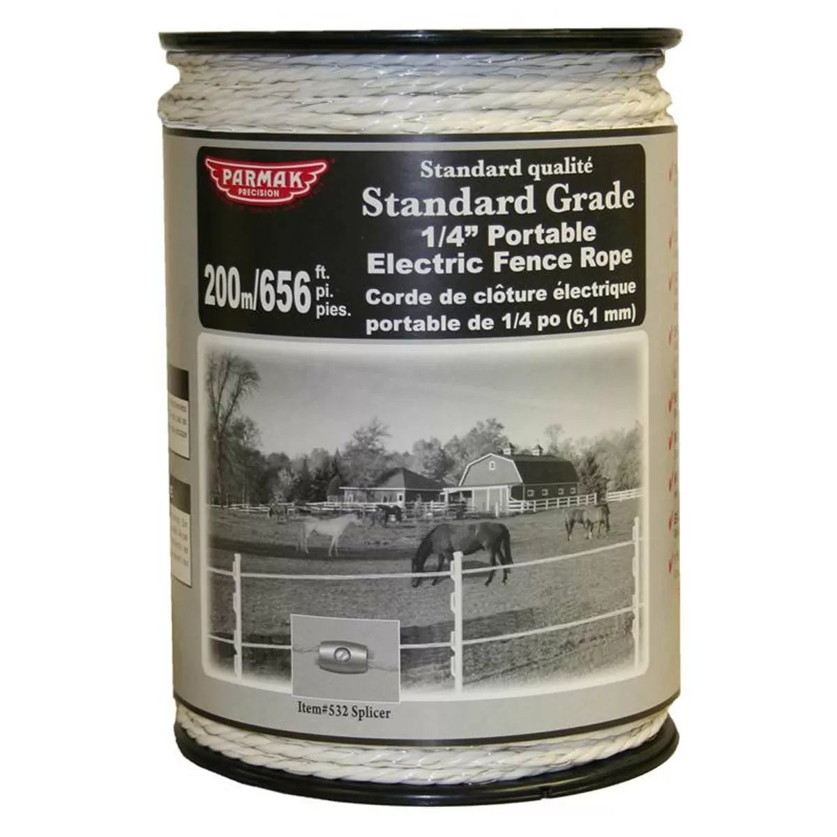 Parmak Electric Fence Rope  1/4"  656 ft