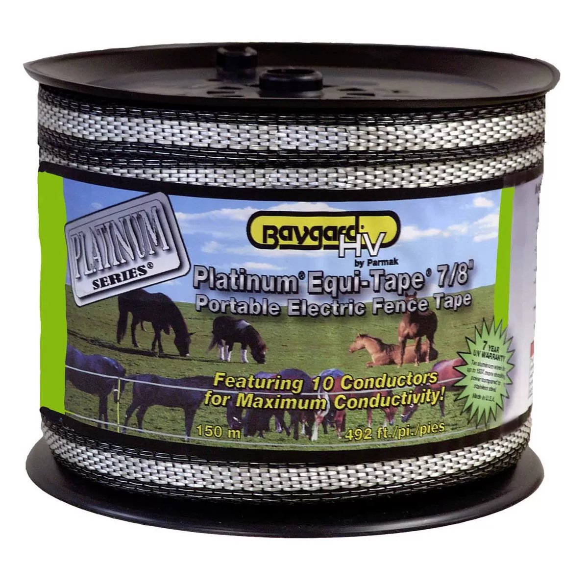 Parmak Baygard Platinum Series™ Electric Fence Metallic Silver 7/8" x 492'