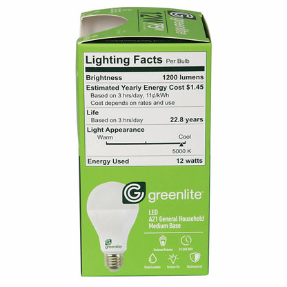 Greenlite™ A21 LED 12W Non-Dimmable Bulb