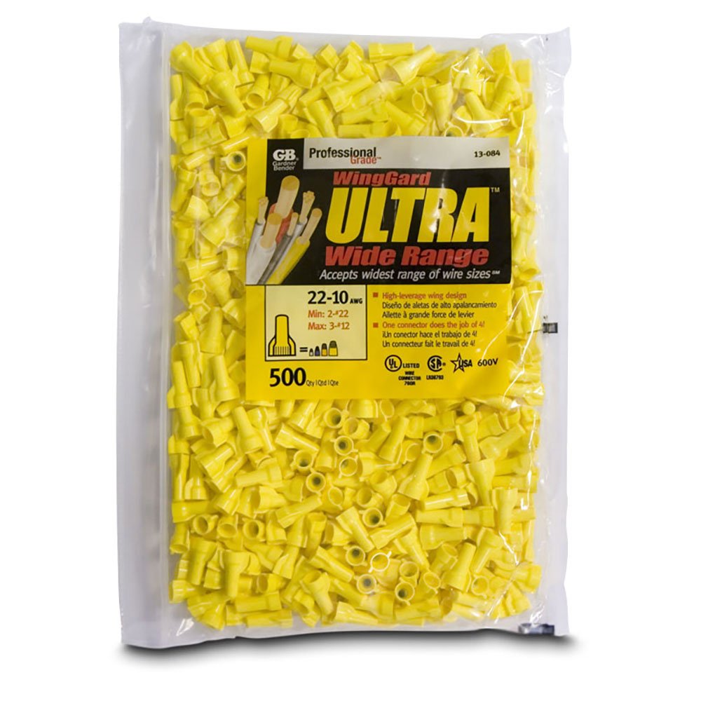 WingGard ULTRA Winged Wire Connectors - Yellow - 100/Package