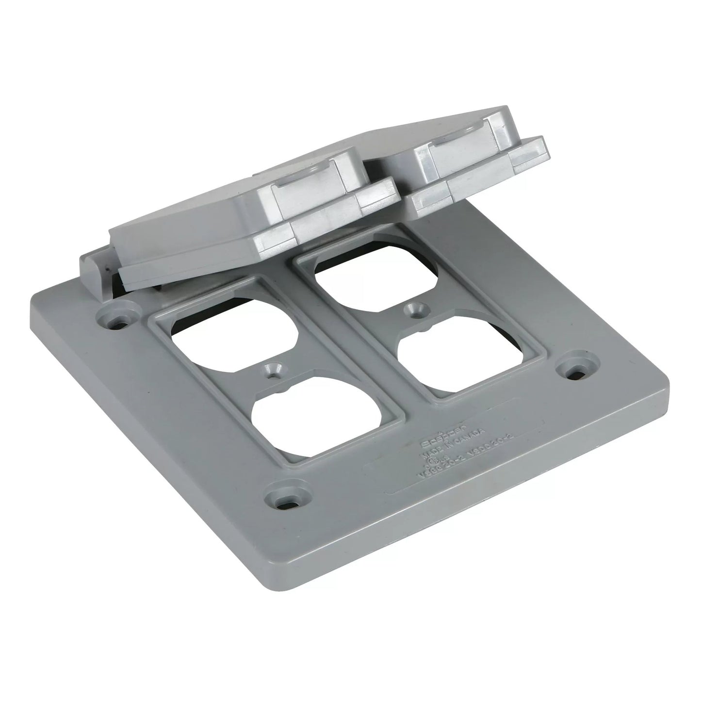 Double Door Duplex Receptacle Cover