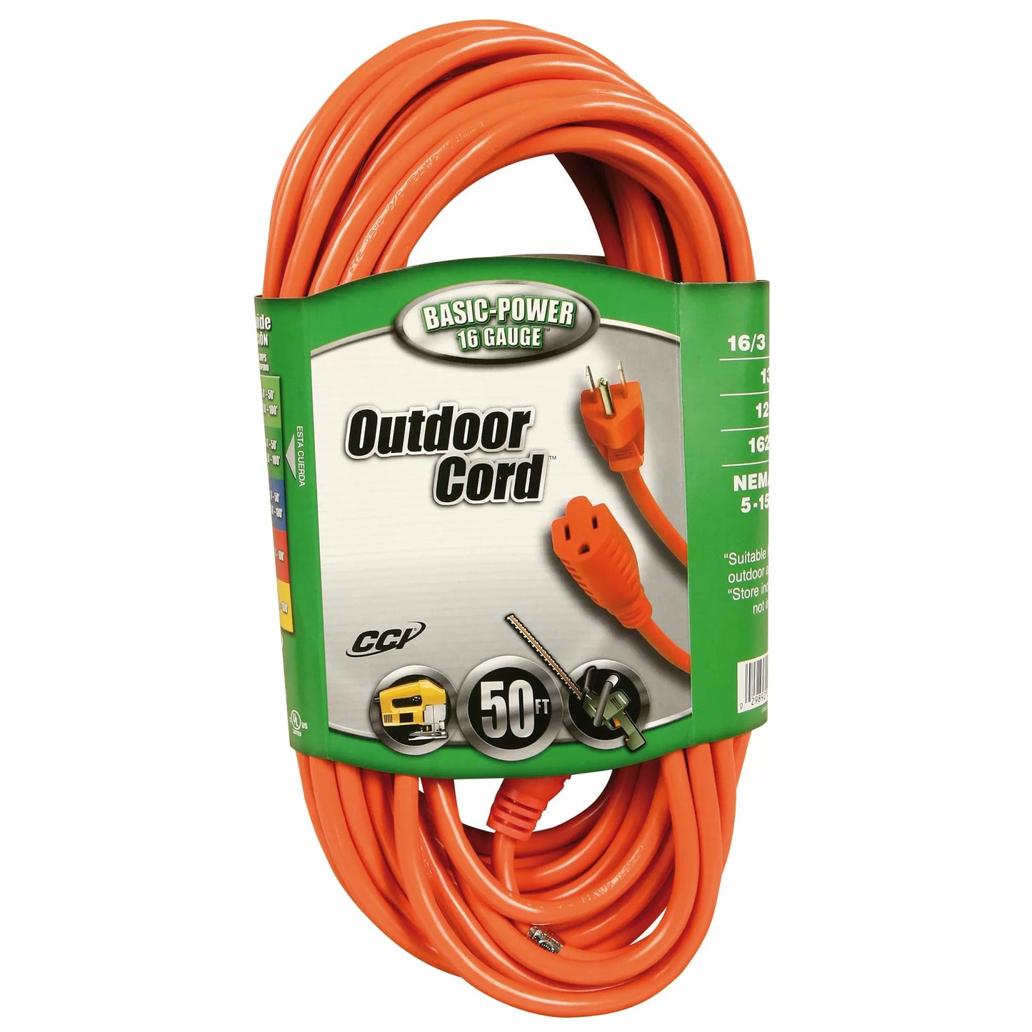 Indoor-Outdoor 16/3 Extension Cord - 50 ft.