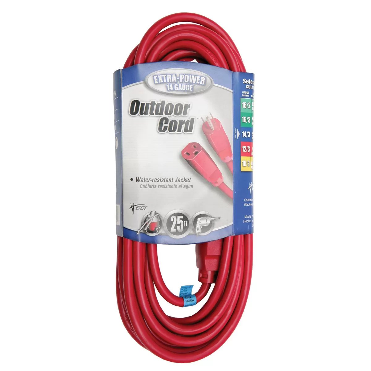 Indoor-Outdoor 14/3 Extension Cord - 25 ft.