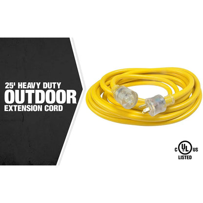 Coleman Cable10/3 SJTW Yellow Vinyl Outdoor Extension Cord