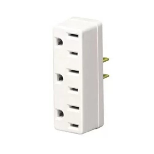 Grounded 3 Outlet Adapter