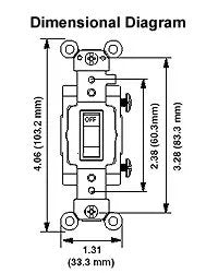 Double Pole Toggle Switch 20 Amps