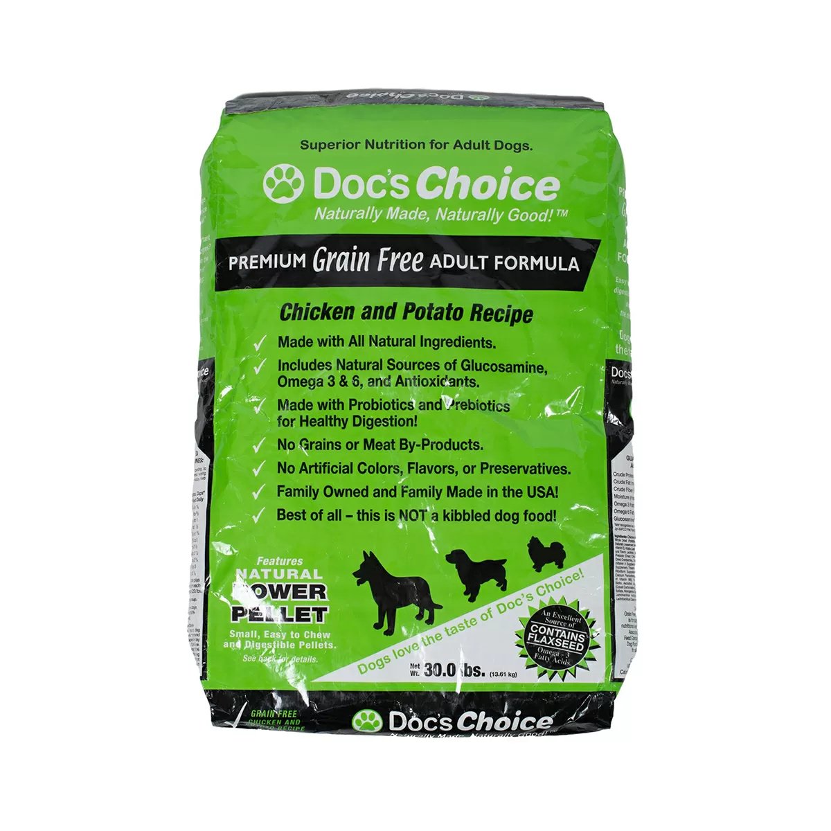 Doc's Choice™ Grain Free Adult Dog Food - 30 lb Bag