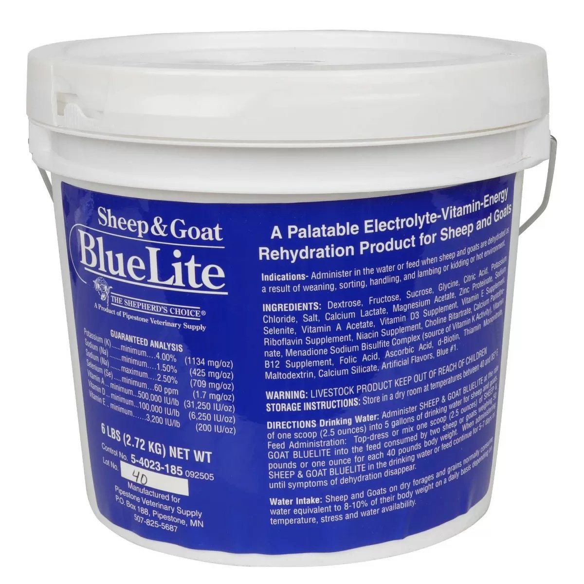 The Shepherd's Choice™ Sheep & Goat BlueLite - 6 lb Pail