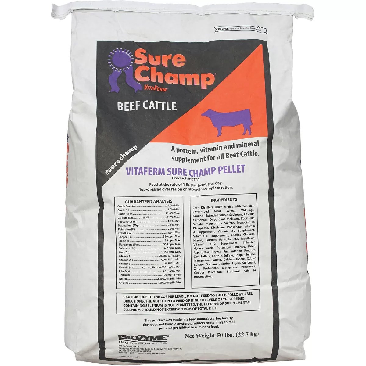 Sure Champ® Beef Cattle Feed - 50 lbs