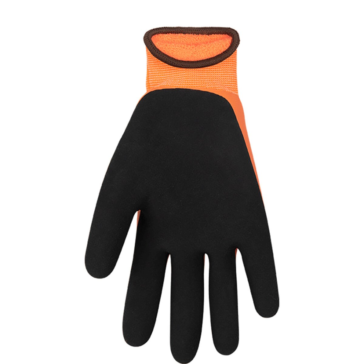 Kinco® Hydroflector™ Lined Waterproof Hi-Vis Orange Thermal Knit Shell & Double-Coated Latex Gloves