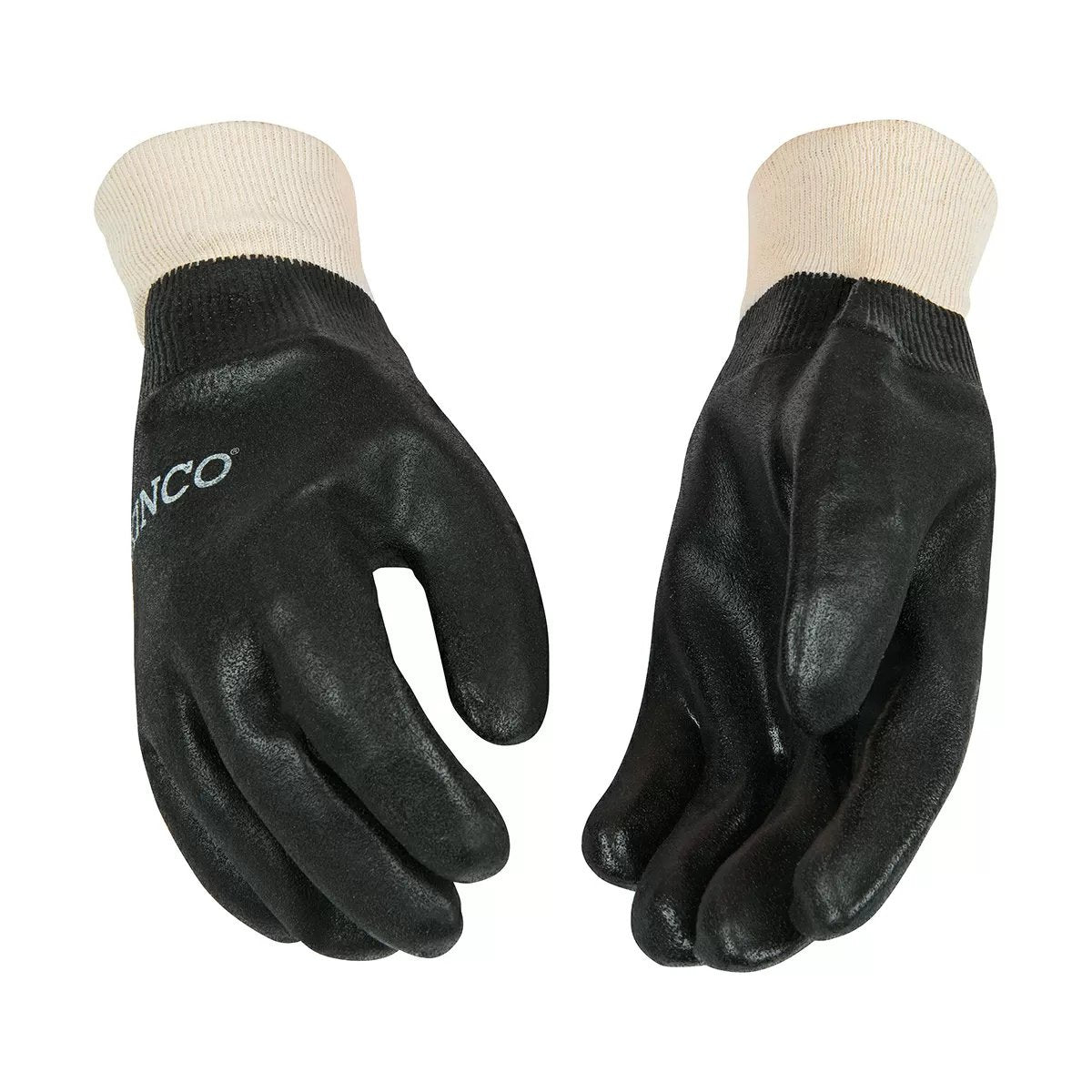 Kinco® Sandy Finish PVC Gloves w/Knit Wrist