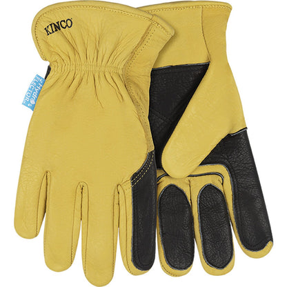 Kinco® Hydroflector™ Water-Resistant Premium Grain Buffalo Driver Gloves with Double Palm