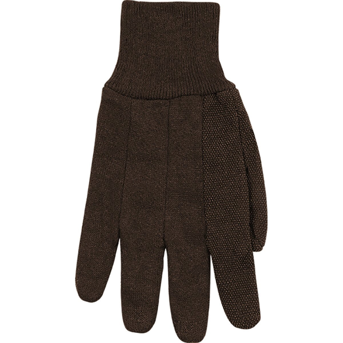 Kinco® 9 oz Brown Jersey Gloves with Mini PVC Dots