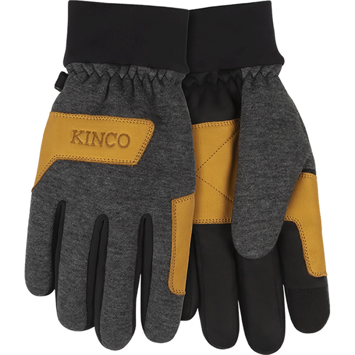 Kinco® Lined Lightweight Fleece Hybrid Gloves with Double-Palm