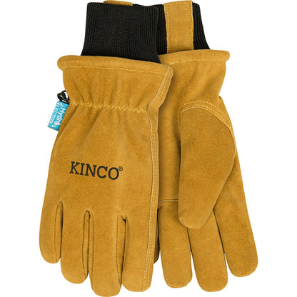 Kinco® Hydroflector™ Water-Resistant Premium Suede Cowhide Driver Gloves with Omni-Cuff