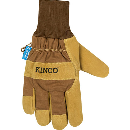 Kinco® Hydroflector™ Lined Waterproof Suede Pigskin Palm with Knit Wrist