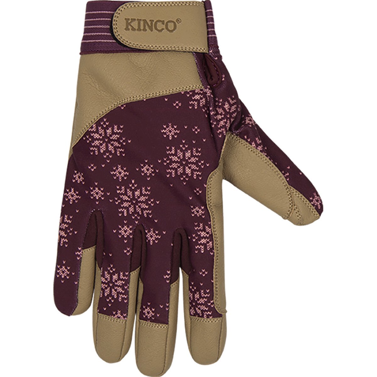 Kinco® Kincopro™ Women's Lined Burgundy Synthetic Gloves with Pull-Strap