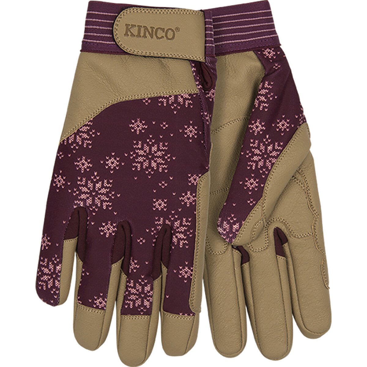 Kinco® Kincopro™ Women's Lined Burgundy Synthetic Gloves with Pull-Strap