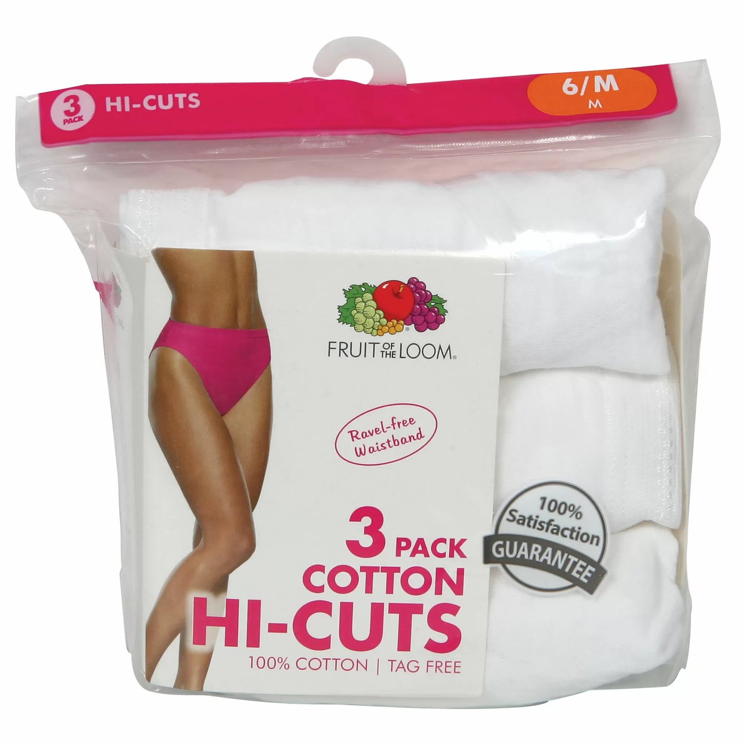 Fruit of the Loom® Ladies' Hi-Cut Cotton Underwear