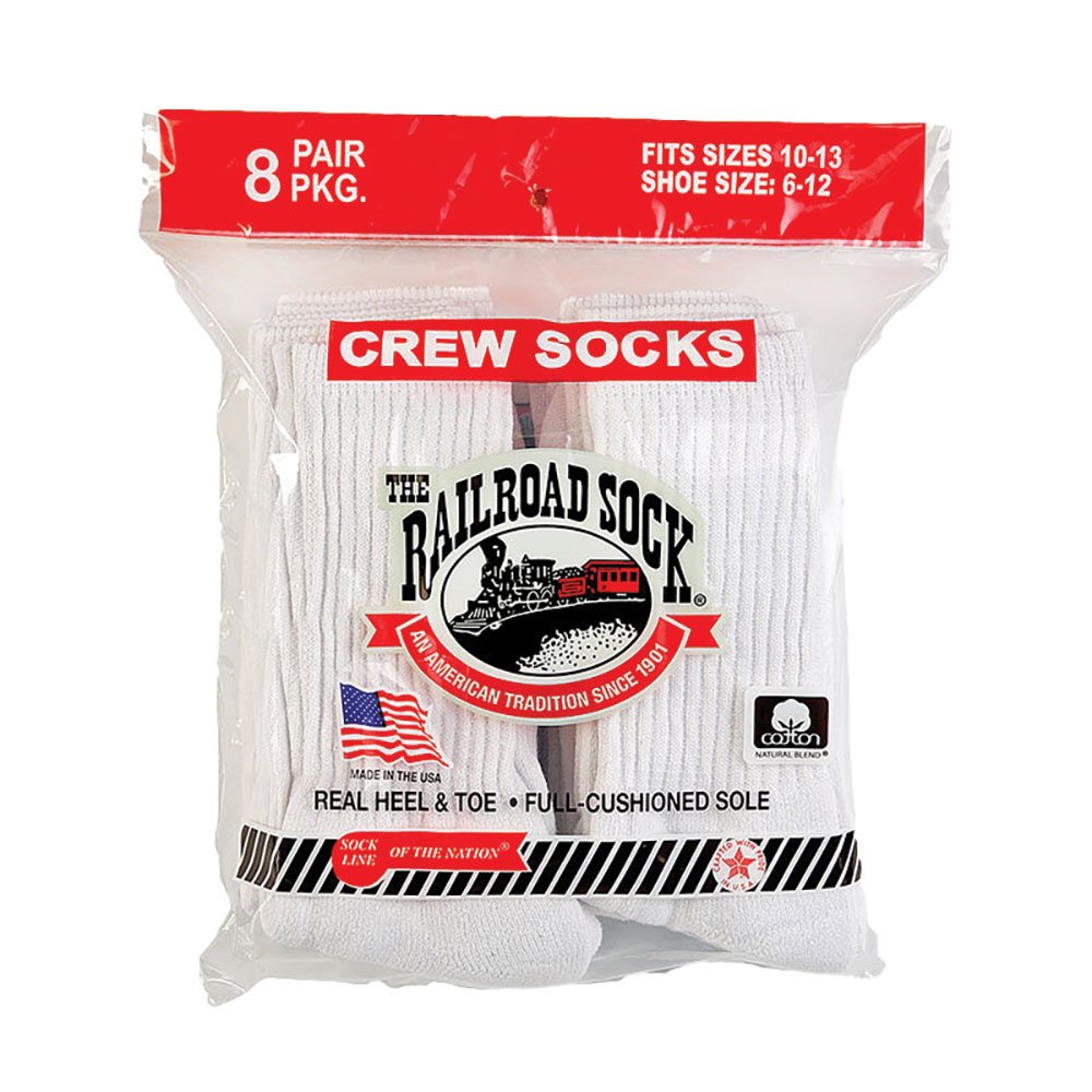 The Railroad Sock®  Men's Crew Sock - 8 Pack