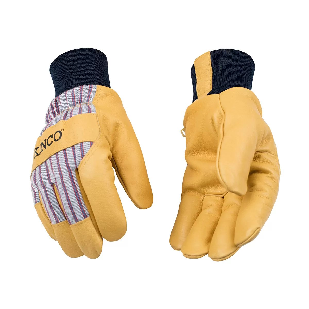 Kinco® 1927KW™ Lined Premium Grain Pigskin Gloves - Knit Wrist