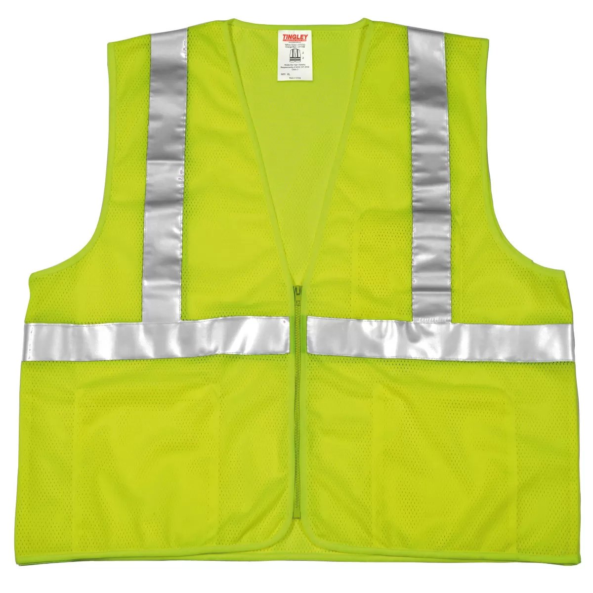 Tingley Class 2 Hi Vis Vest - Zipper Closure