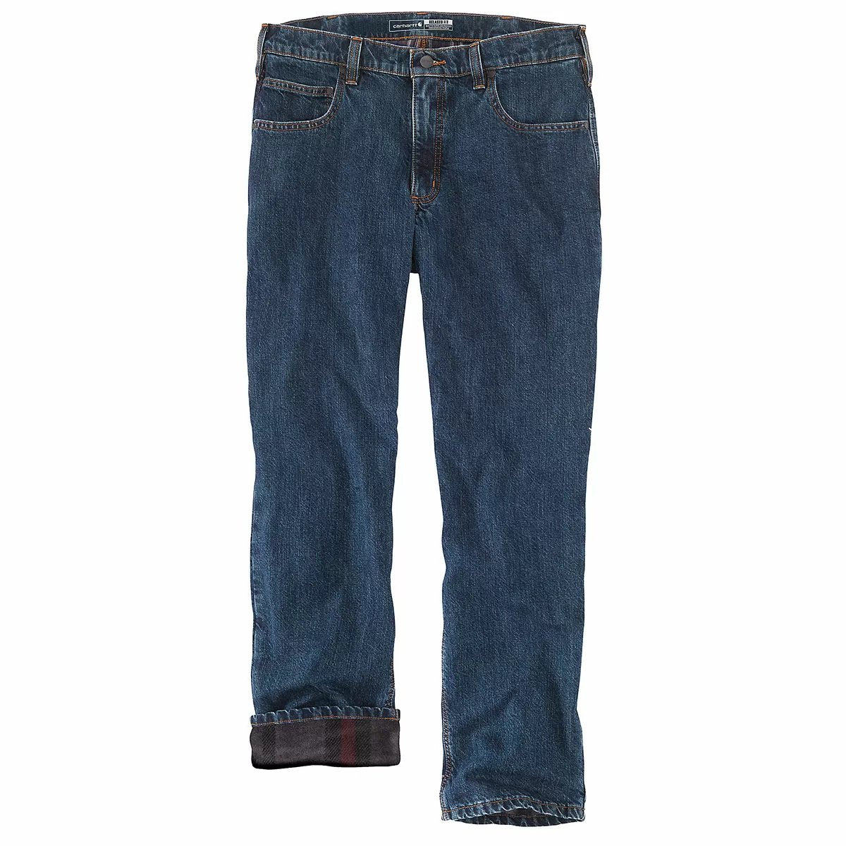 Carhartt® Relaxed Fit Flannel-Lined 5--Pocket Jeans