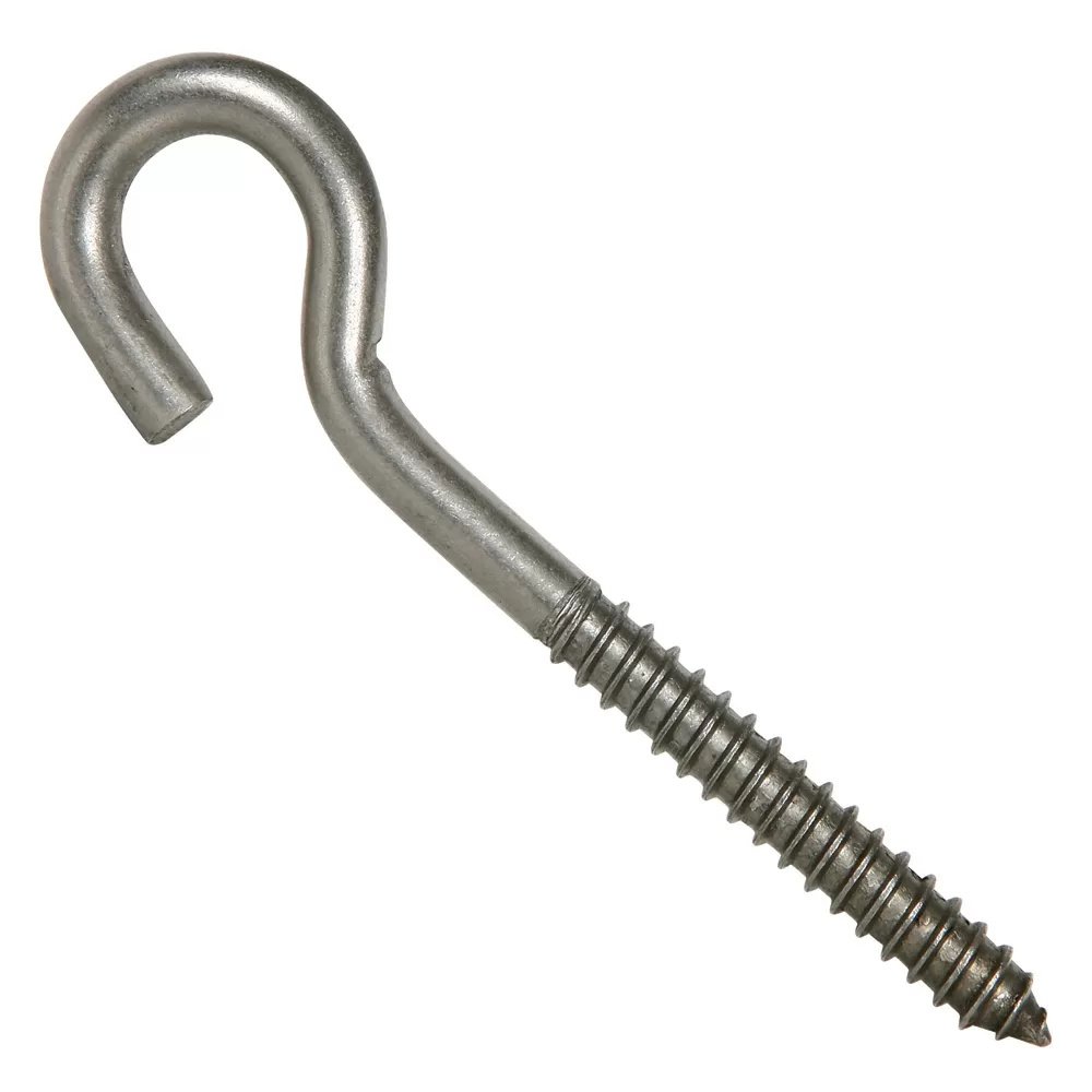 1/4" x 3 1/2" Stainless Steel Screw Hook