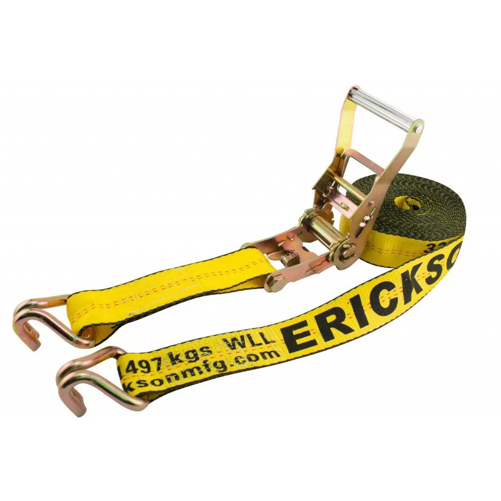 2" x 27' Double J-Hook Ratchet Strap