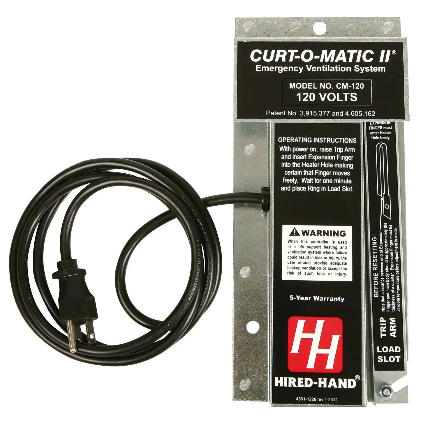 Hired-Hand® Curt-O-Matic II® Emergency Ventilation System - 120 Volt