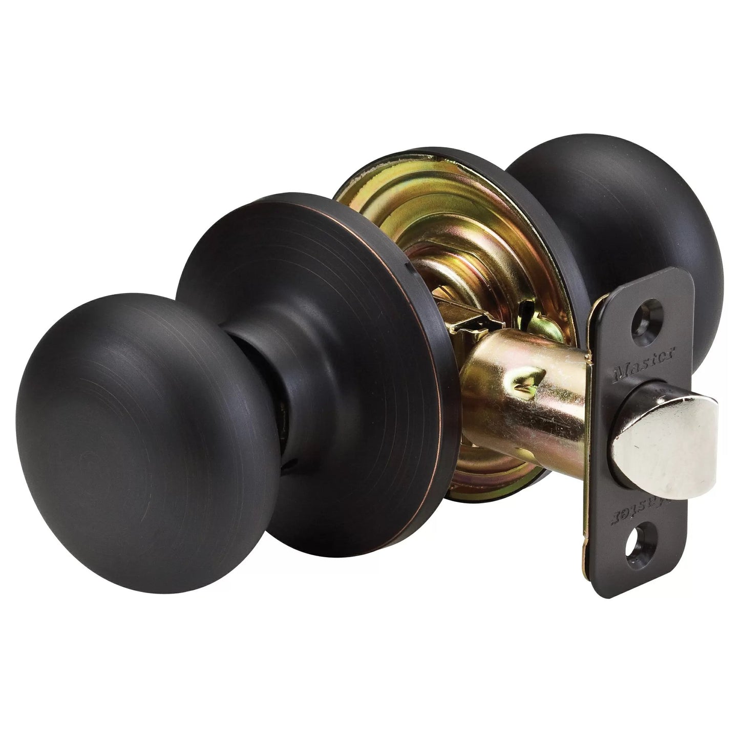 Master Lock® Aged Bronze Biscuit Style Hall and Closet Door Knob