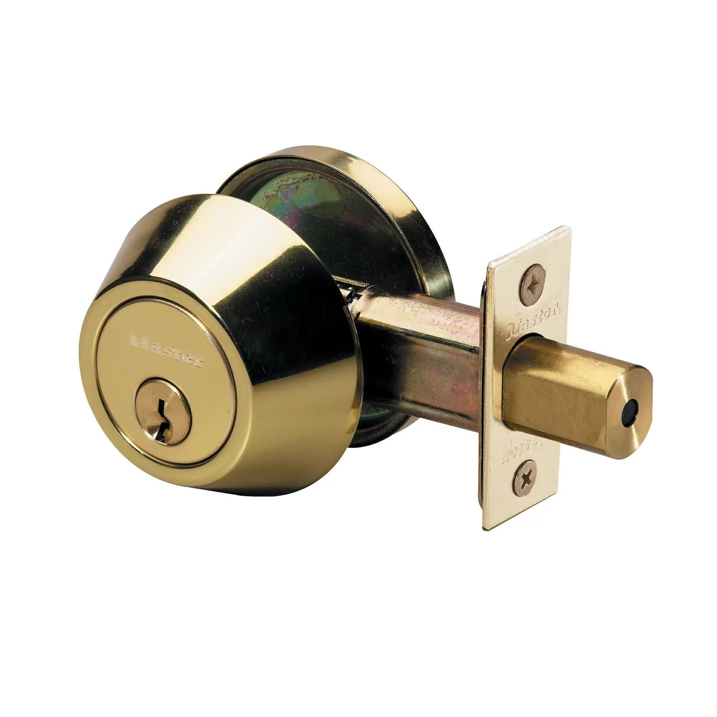 Master Lock® Polished Brass Single Cylinder Deadbolt