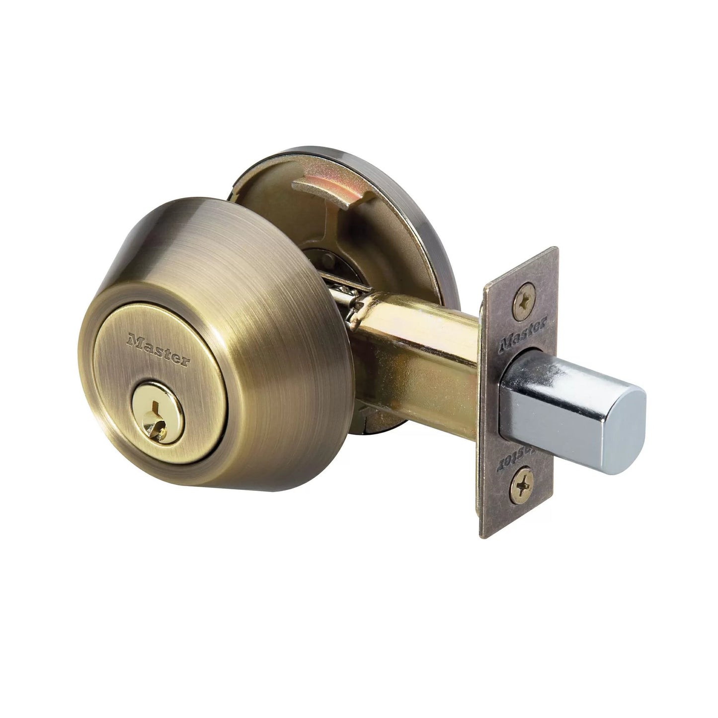 Master Lock® Antique Brass Single Cylinder Deadbolt