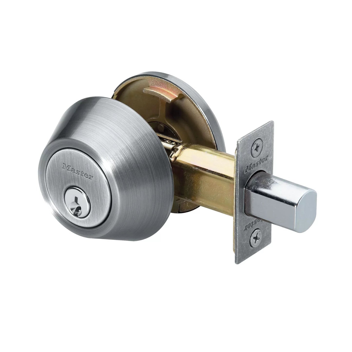 Master Lock® Satin Nickel Single Cylinder Deadbolt