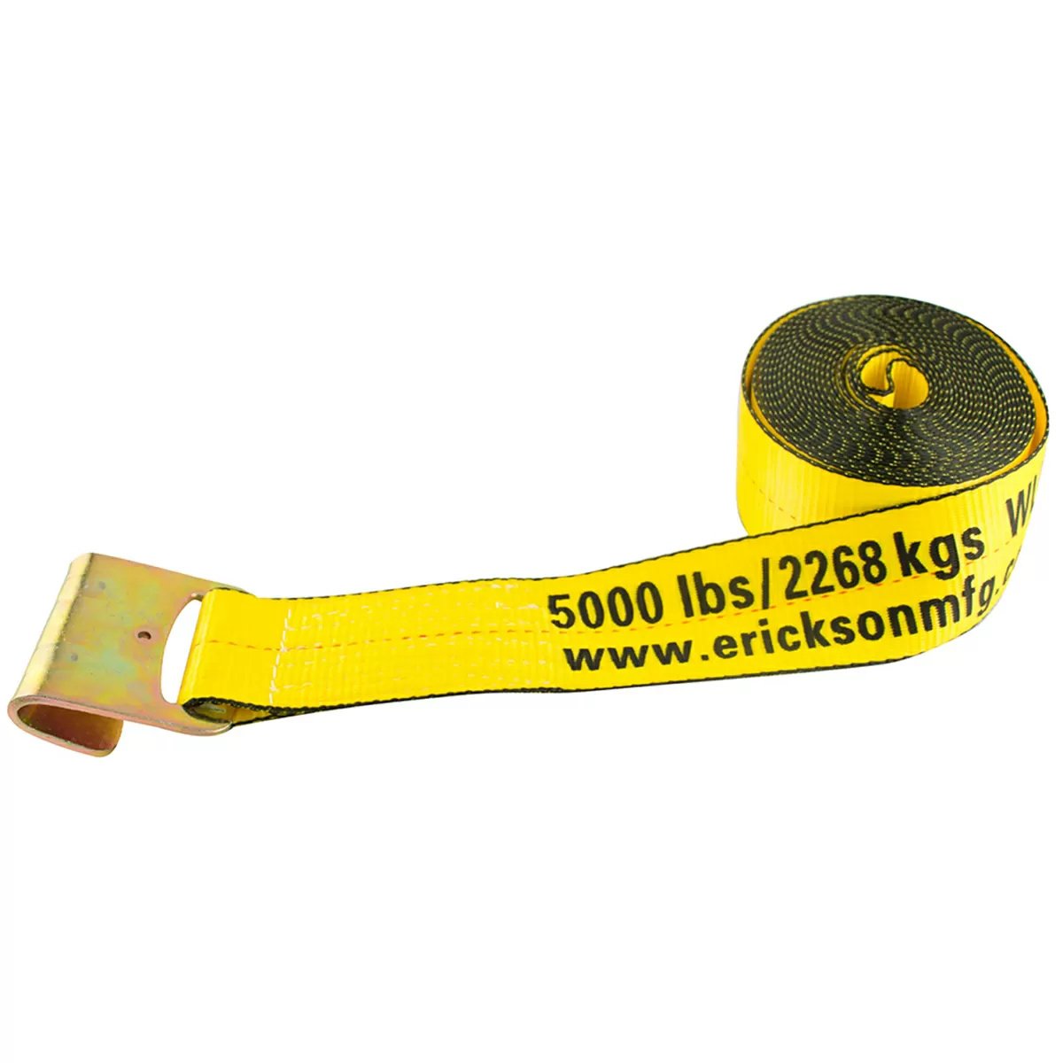 Erickson Manufacturing Winch Strap With Flat Hook 3" x 30' - 15,000 lb.